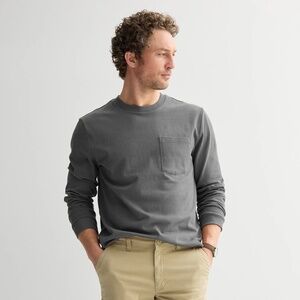 Sonoma Men's Heavyweight Long Sleeve T-Shirt | M | Gray
